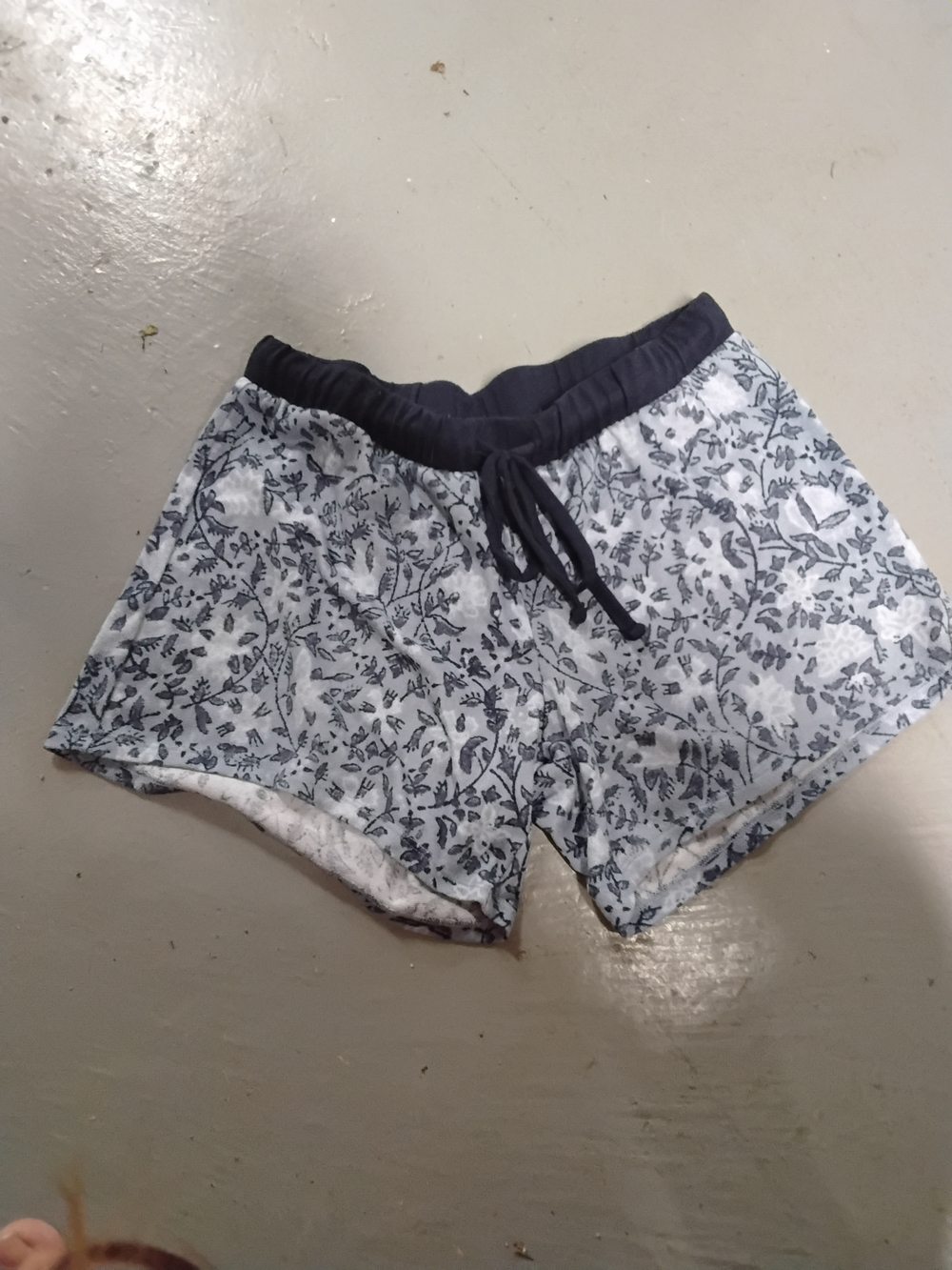 Lucky Brand Navy and White Floral Lounge Shorts